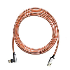 Cords of Steel The Right Angle Rose Gold 6 ft Charging Cable Micro USB-C - Shop R Studio