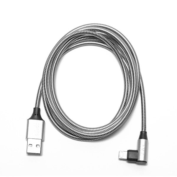 Cords of Steel The Right Angle Silver 6 ft Charging Cable - Shop R Studio
