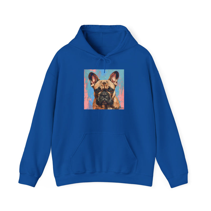 Fine Art Inspired French Bulldog Unisex Heavy Blend™ Hooded Sweatshirt