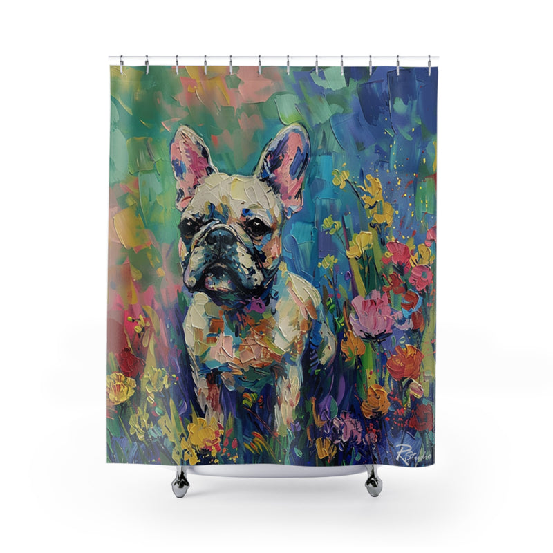 French Bulldog Fine Art Shower Curtain - Stylish Bathroom Decor