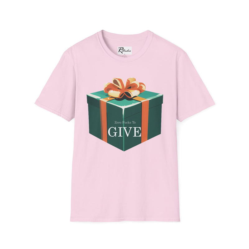 "Zero f-*&s to GIVE" Green Box Unisex Softstyle T-Shirt