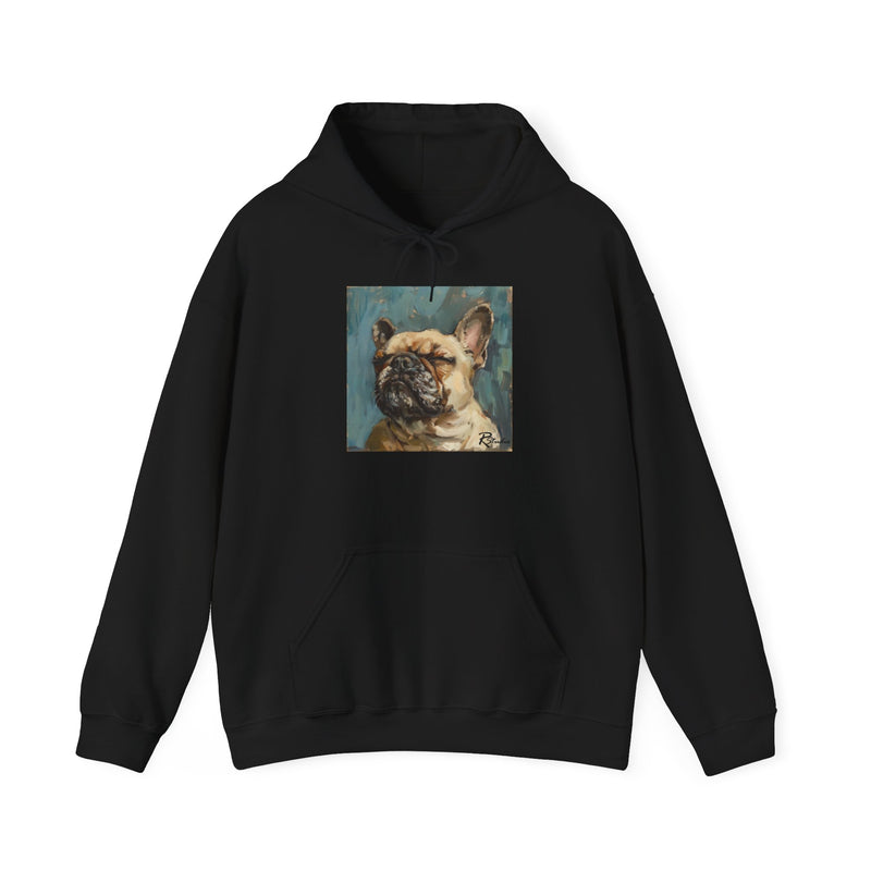 Fine Art Inspired French Bulldog Unisex Heavy Blend™ Hooded Sweatshirt