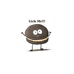 Naughty Nibbles Funny Adult Humor Sandwich Cookie Vinyl Kiss-Cut Decals - Durable & Removable