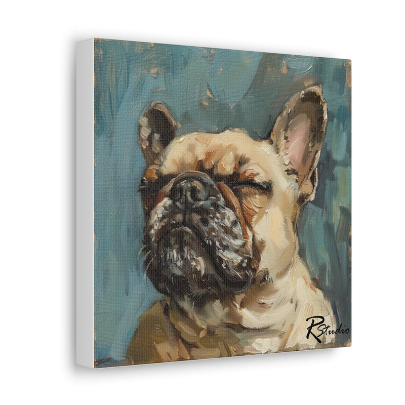 Colorful Fine Art French Bulldog Canvas Print - Multicolored Home Decor