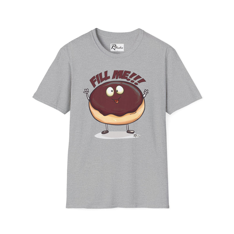 Naughty Nibbles Funny Adult Humor Boston Cream Donut Unisex Soft-Style T-Shirt