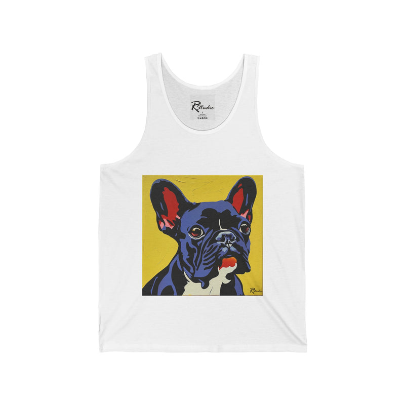 French Bulldog Fine Art Unisex Jersey Tank Top - Stylish & Comfortable