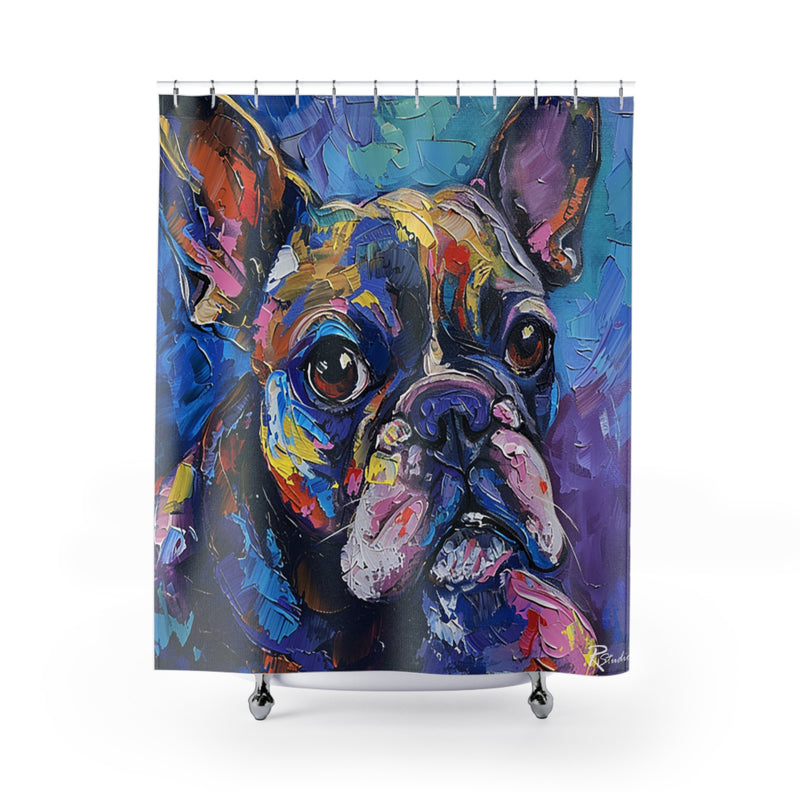 French Bulldog Fine Art Shower Curtain - Stylish Bathroom Decor