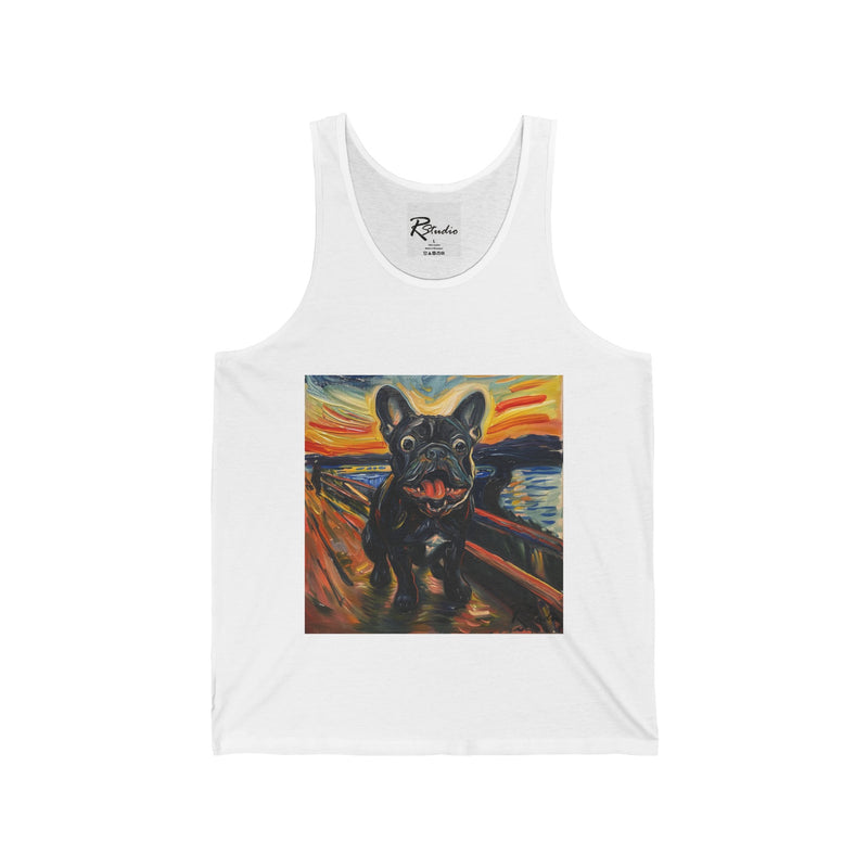 French Bulldog Fine Art Unisex Jersey Tank Top - Stylish & Comfortable