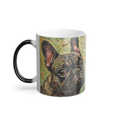 11oz Color Morphing Mug - Fine Art Multi-Colored French Bulldog Design