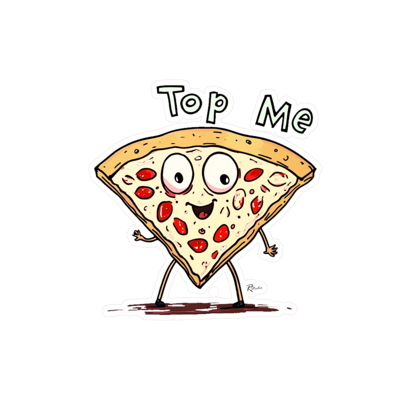 Naughty Nibbles Funny Adult Humor Pizza Vinyl Kiss-Cut Decals - Durable & Removable
