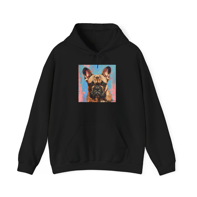 Fine Art Inspired French Bulldog Unisex Heavy Blend™ Hooded Sweatshirt