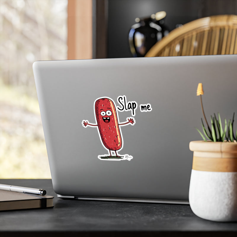 Naughty Nibbles Funny Adult Humor Salami Vinyl Kiss-Cut Decals - Durable & Removable