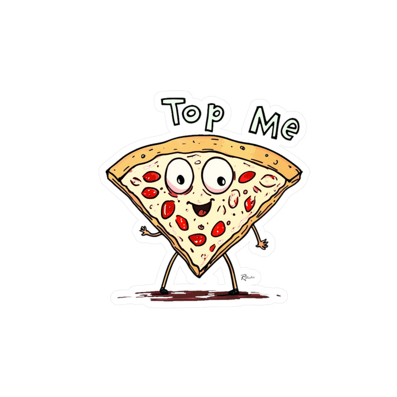 Naughty Nibbles Funny Adult Humor Pizza Vinyl Kiss-Cut Decals - Durable & Removable