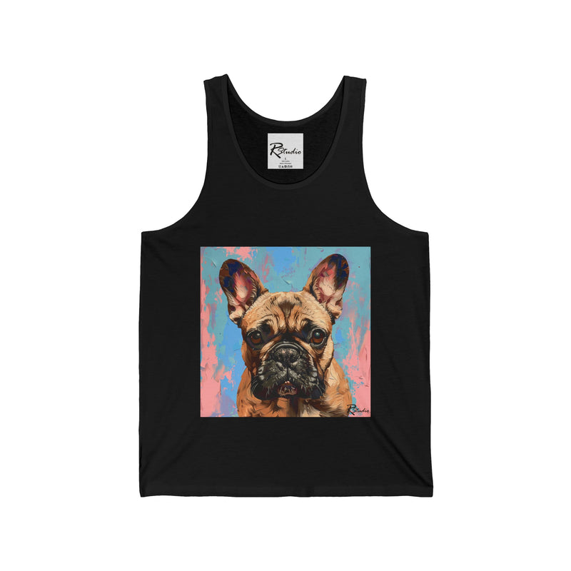 French Bulldog Fine Art Unisex Jersey Tank Top - Stylish & Comfortable