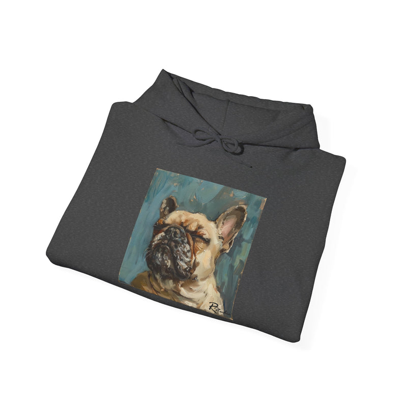 Fine Art Inspired French Bulldog Unisex Heavy Blend™ Hooded Sweatshirt