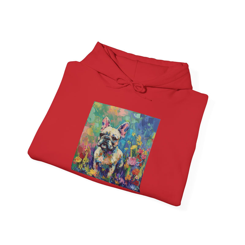 Fine Art Inspired French Bulldog Unisex Heavy Blend™ Hooded Sweatshirt
