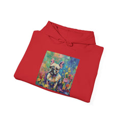 Fine Art Inspired French Bulldog Unisex Heavy Blend™ Hooded Sweatshirt