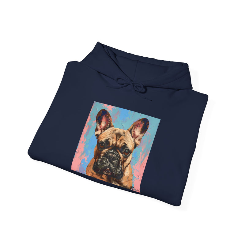 Fine Art Inspired French Bulldog Unisex Heavy Blend™ Hooded Sweatshirt