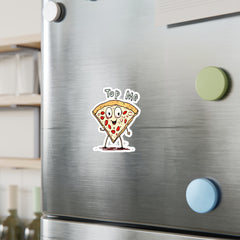 Naughty Nibbles Funny Adult Humor Pizza Vinyl Kiss-Cut Decals - Durable & Removable