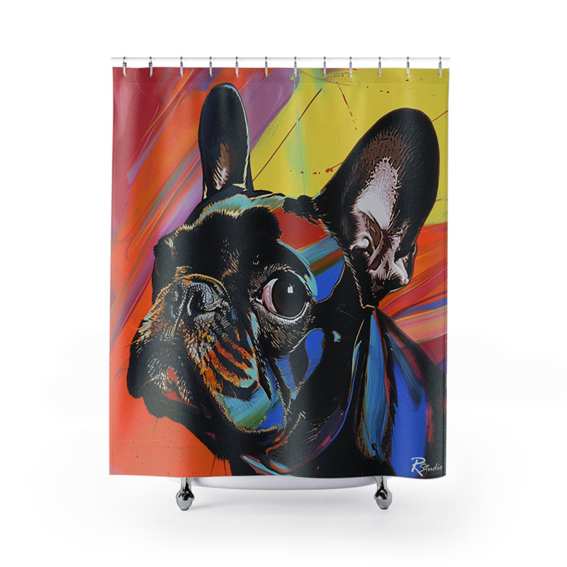French Bulldog Fine Art Shower Curtain - Stylish Bathroom Decor