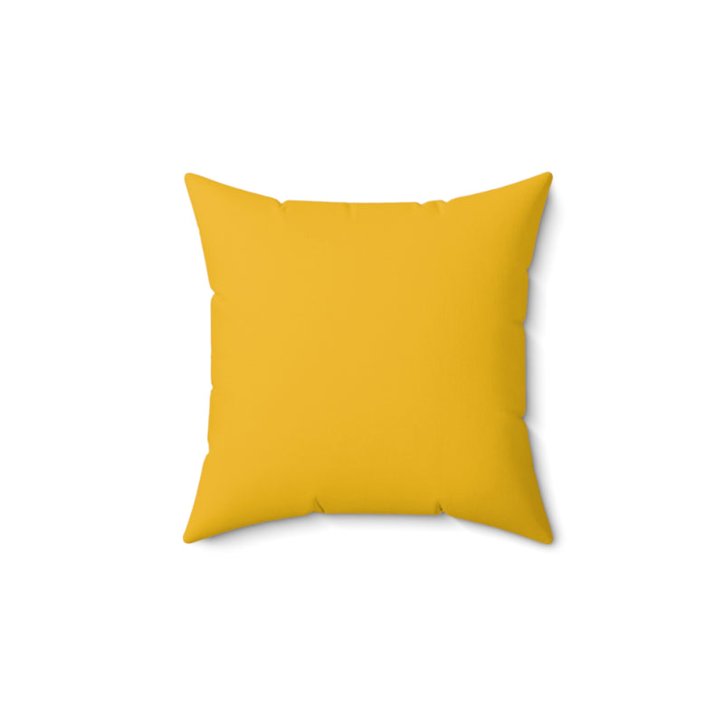 Impressionist Art Inspired French Bulldog Orange and Yellow Faux Suede Square Pillow