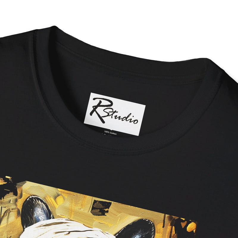French Bulldog Halloween Horror Movie Parody The Mummy Fine Art Unisex Softstyle T-Shirt