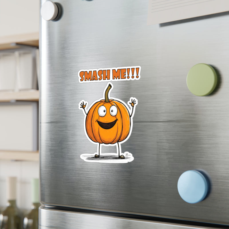 Naughty Nibbles Funny Adult Humor Pumpkin Vinyl Kiss-Cut Decals - Durable & Removable