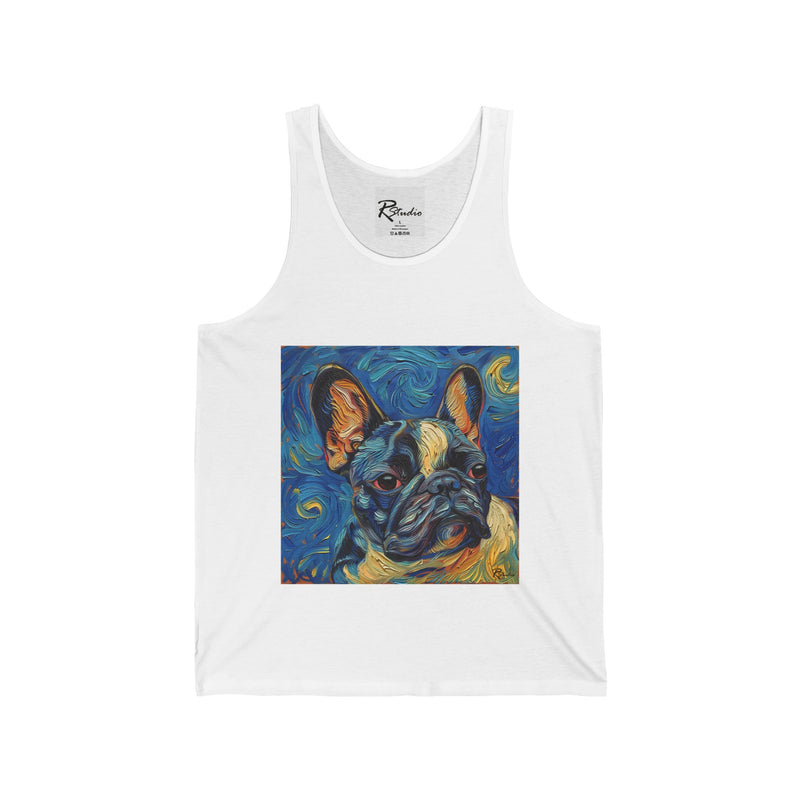 French Bulldog Fine Art Unisex Jersey Tank Top - Stylish & Comfortable