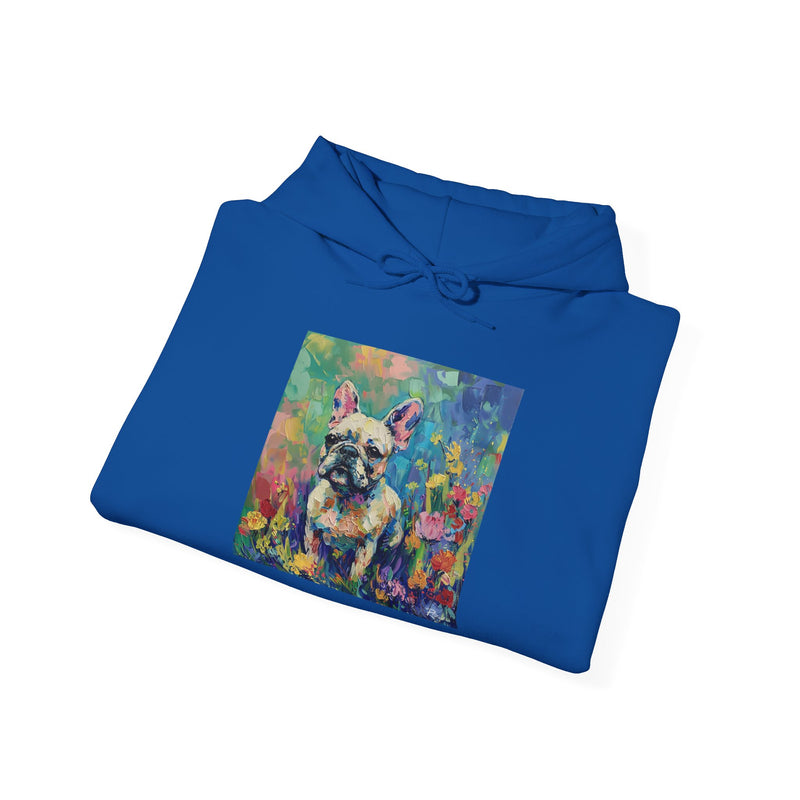 Fine Art Inspired French Bulldog Unisex Heavy Blend™ Hooded Sweatshirt