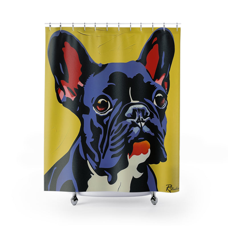 French Bulldog Fine Art Shower Curtain - Stylish Bathroom Decor