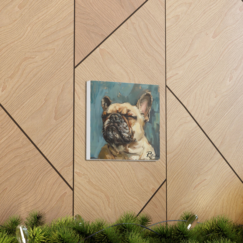 Colorful Fine Art French Bulldog Canvas Print - Multicolored Home Decor