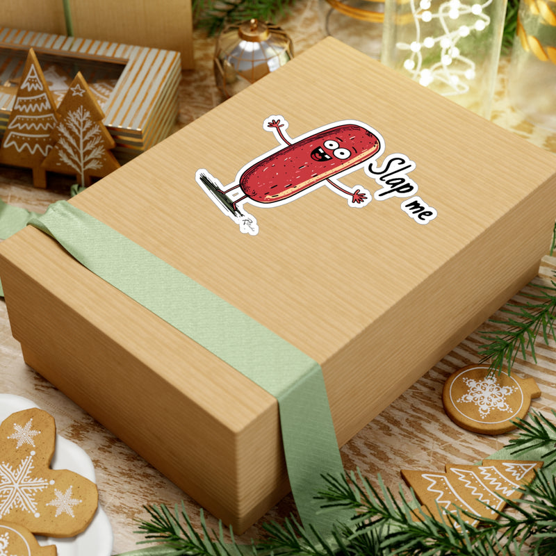 Naughty Nibbles Funny Adult Humor Salami Vinyl Kiss-Cut Decals - Durable & Removable