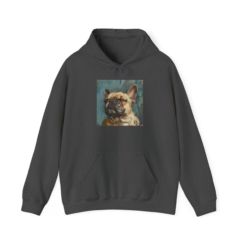 Fine Art Inspired French Bulldog Unisex Heavy Blend™ Hooded Sweatshirt