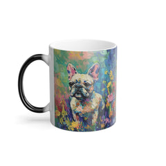 11oz Color Morphing Mug - Fine Art Multi-Colored French Bulldog Design