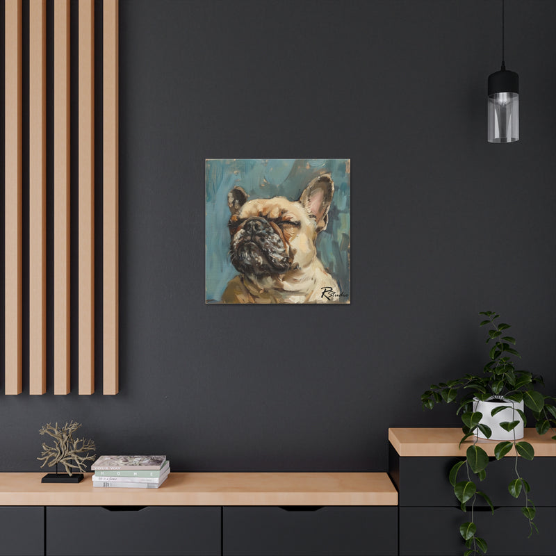 Colorful Fine Art French Bulldog Canvas Print - Multicolored Home Decor