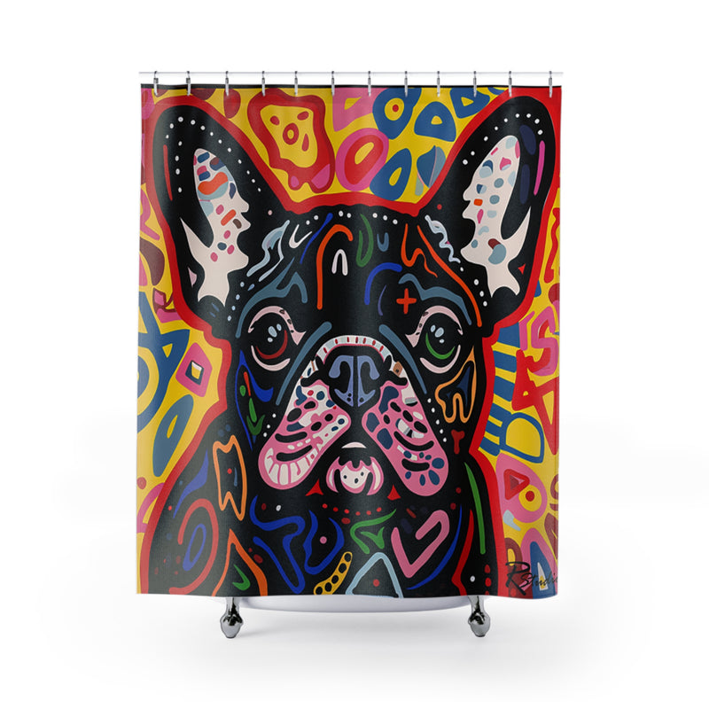 French Bulldog Fine Art Shower Curtain - Stylish Bathroom Decor