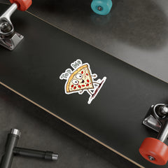 Naughty Nibbles Funny Adult Humor Pizza Vinyl Kiss-Cut Decals - Durable & Removable