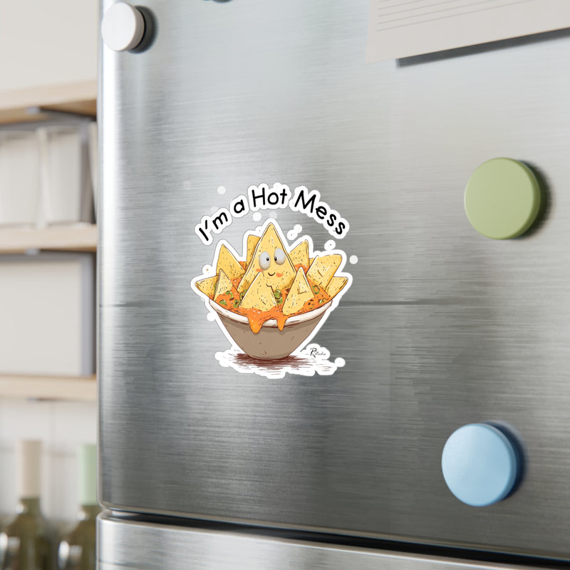 Naughty Nibbles Funny Adult Humor Nachos Vinyl Kiss-Cut Decals - Durable & Removable