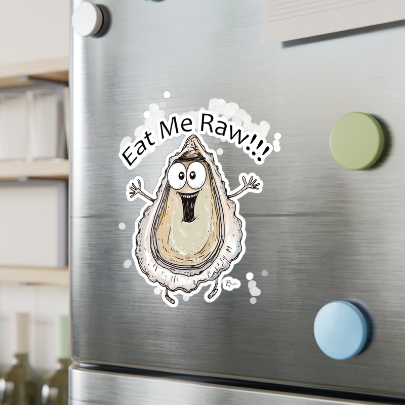 Naughty Nibbles Funny Adult Humor Oyster Vinyl Kiss-Cut Decals - Durable & Removable