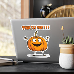 Naughty Nibbles Funny Adult Humor Pumpkin Vinyl Kiss-Cut Decals - Durable & Removable