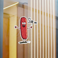 Naughty Nibbles Funny Adult Humor Salami Vinyl Kiss-Cut Decals - Durable & Removable