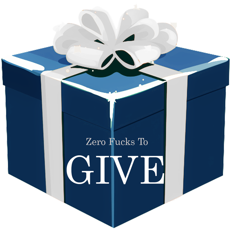 "Zero f-*&s to GIVE" Blue Box Unisex Softstyle T-Shirt