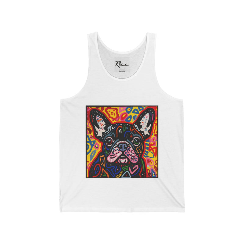 French Bulldog Fine Art Unisex Jersey Tank Top - Stylish & Comfortable