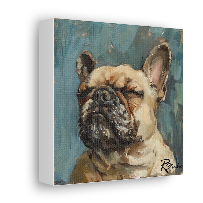 Colorful Fine Art French Bulldog Canvas Print - Multicolored Home Decor