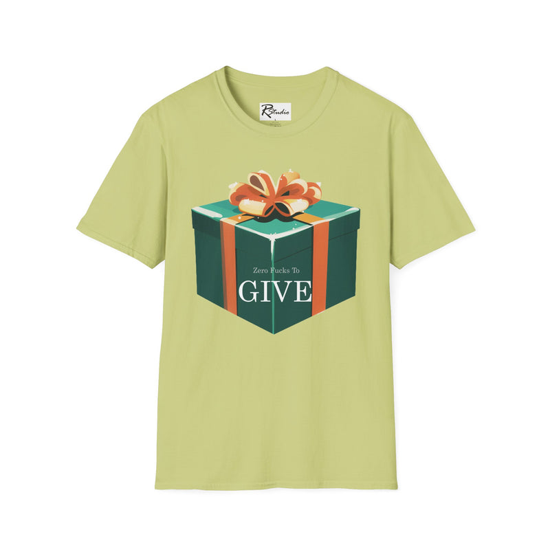 "Zero f-*&s to GIVE" Green Box Unisex Softstyle T-Shirt