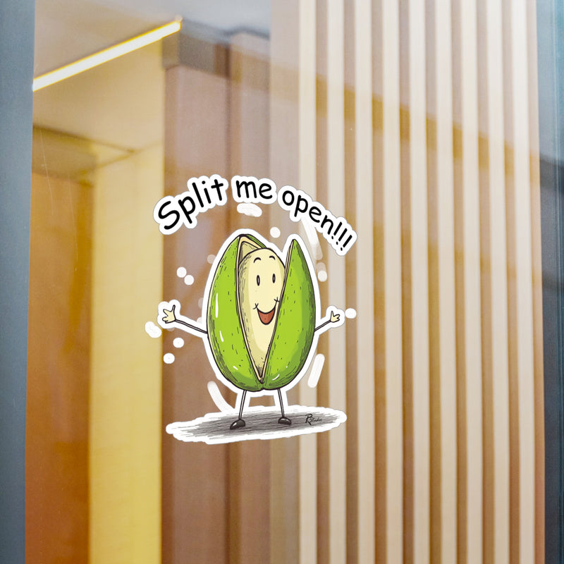 Naughty Nibbles Funny Adult Humor Pistachio Vinyl Kiss-Cut Decals - Durable & Removable