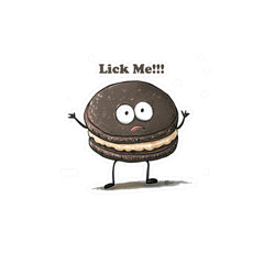 Naughty Nibbles Funny Adult Humor Sandwich Cookie Vinyl Kiss-Cut Decals - Durable & Removable