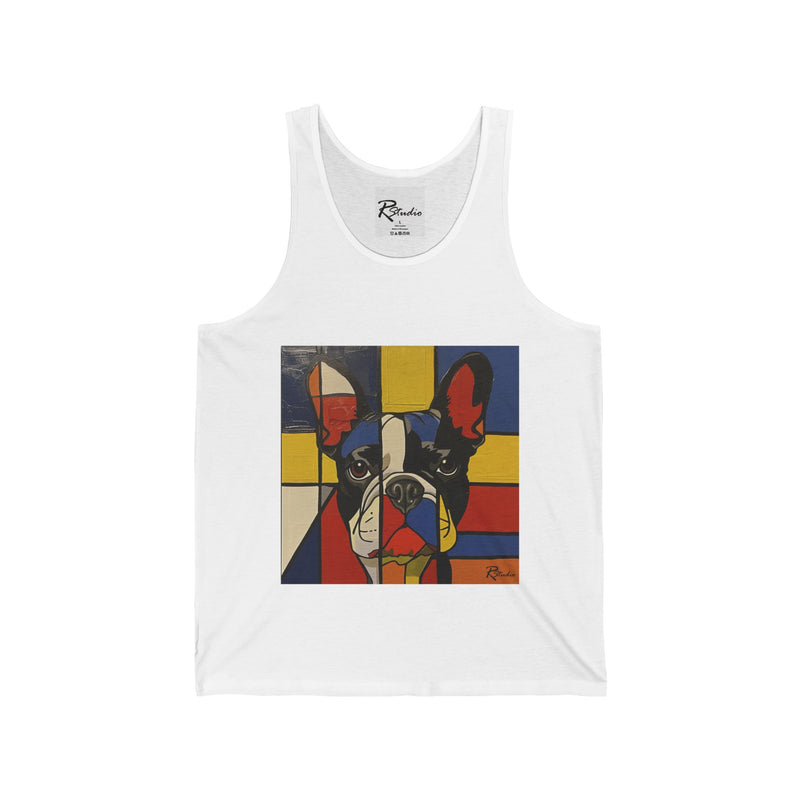 French Bulldog Fine Art Unisex Jersey Tank Top - Stylish & Comfortable
