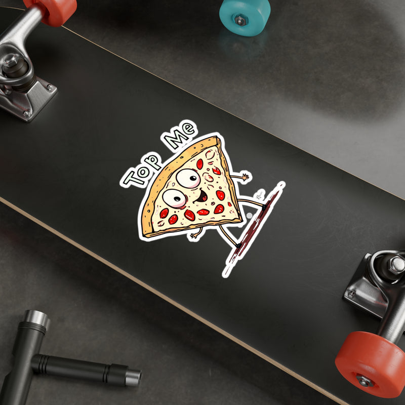 Naughty Nibbles Funny Adult Humor Pizza Vinyl Kiss-Cut Decals - Durable & Removable