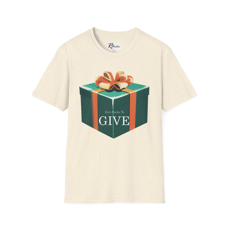"Zero f-*&s to GIVE" Green Box Unisex Softstyle T-Shirt